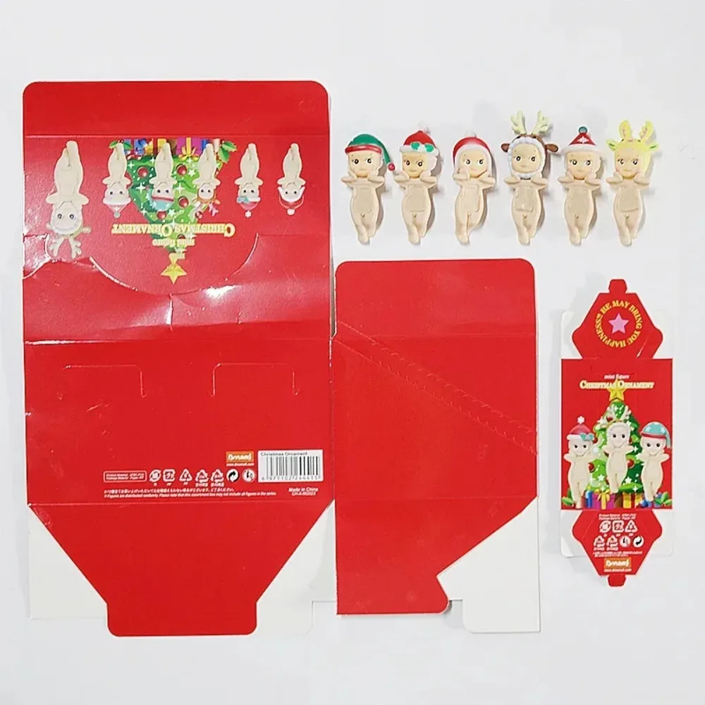 -حفلة شعبية عيد الميلاد زهر الكرز سلسلة دمية صغيرة صندوق الغموض نموذج مكتب الديكور هدية دمية صغيرة للأطفال لعبة هدية #4