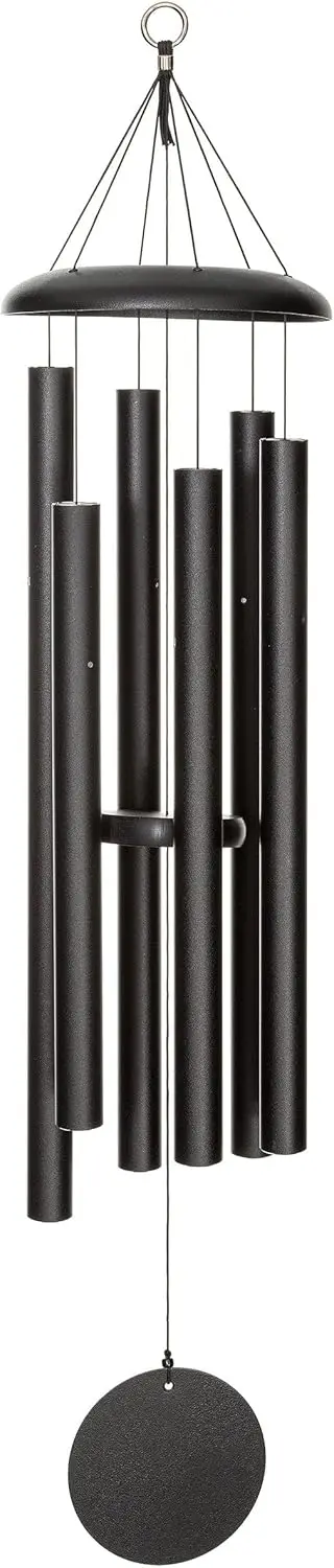 Bells by Wind River – 44 inch Black Wind Chime for Patio, Backyard, Garden, and Outdoor Decor