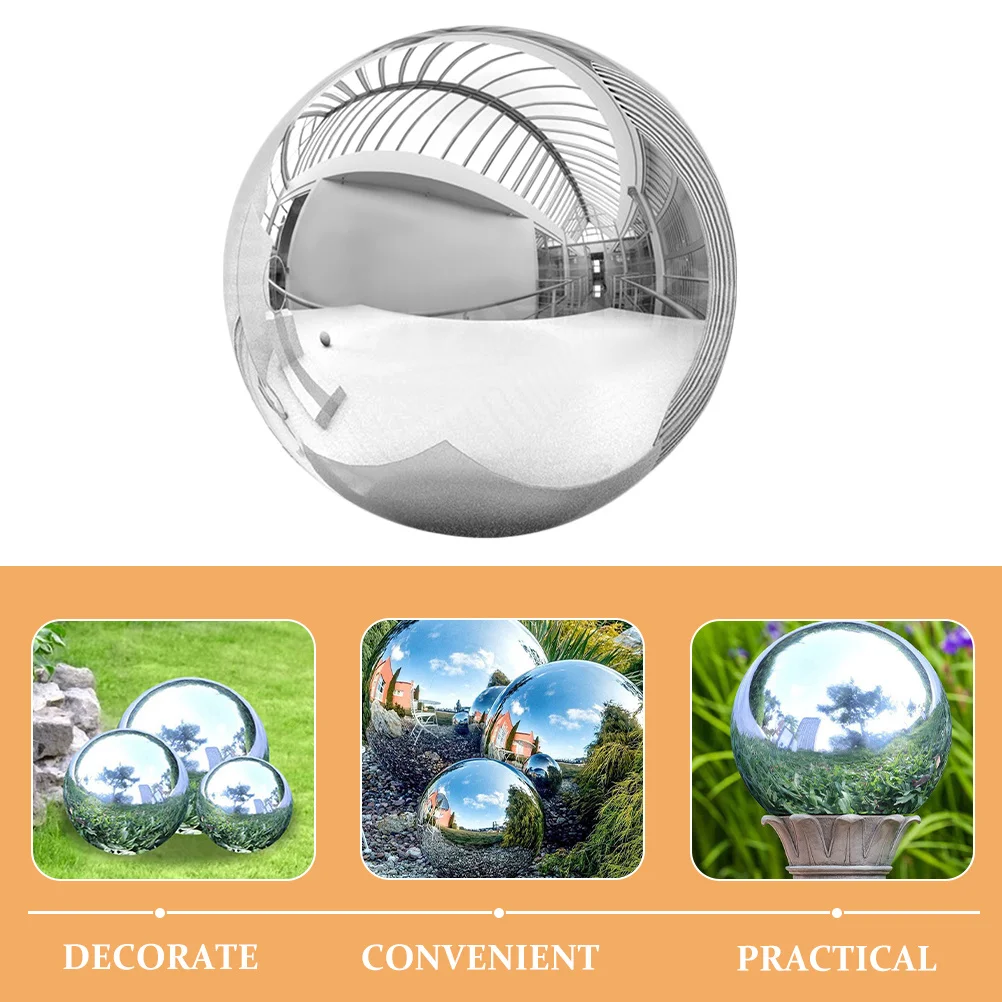 

Shiny Polished Stainless Steel Gazing Ball Reflective Garden Globe Outdoor Lawn Decoration Garden Ball Gazing Globe