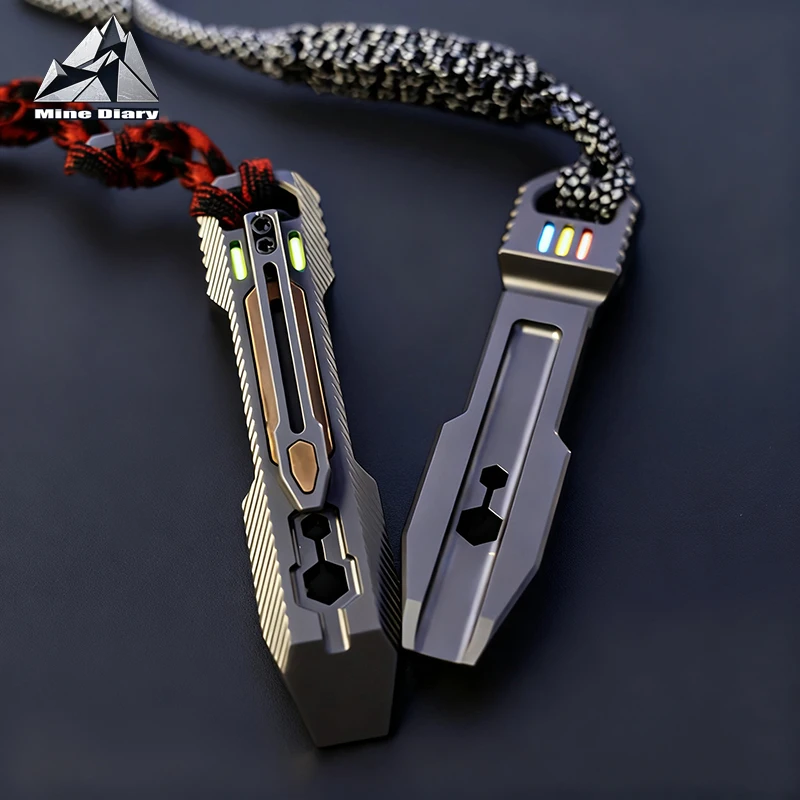 EDC Titanium Crowbar Pry Bar Tool Portable Self Defense Tool Hand Outdoor Camping Gear Multi Functional Tool Cool Gift