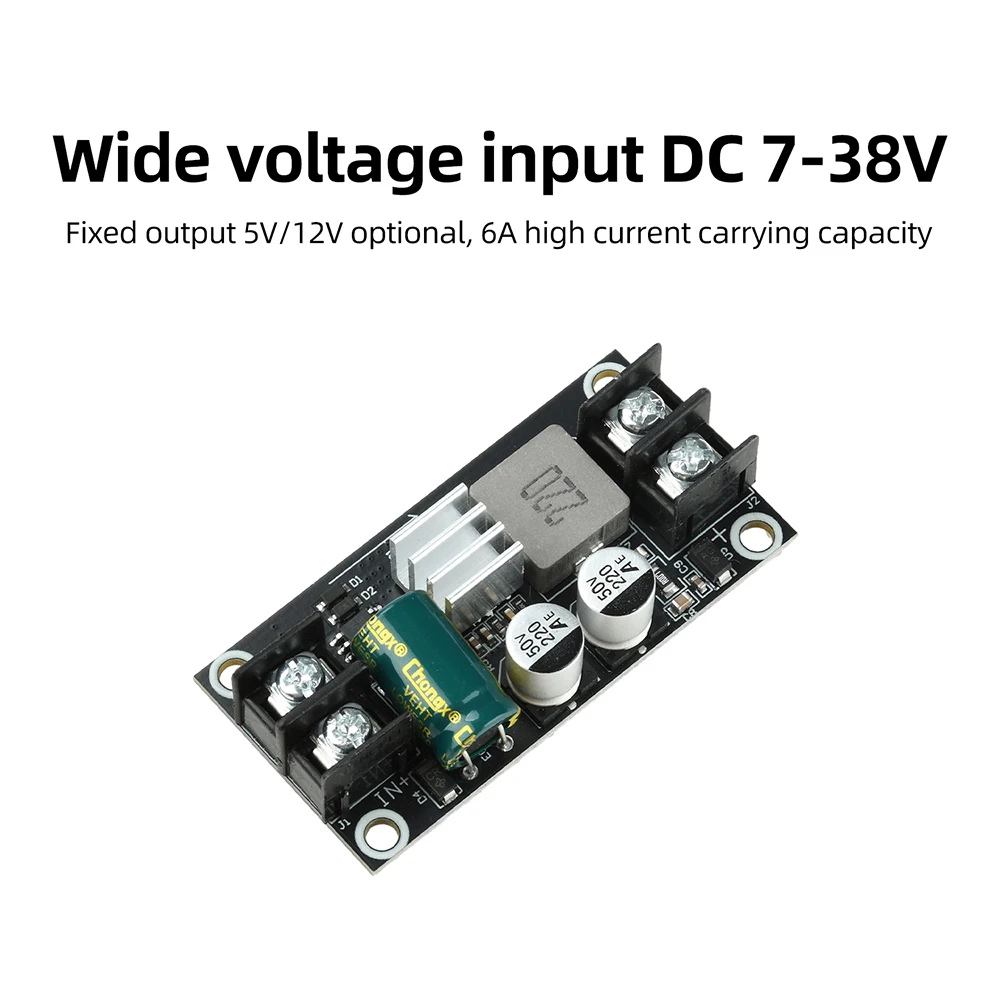 DC 7-38V auf DC 5V 12V 6A Step-Down-Modul, Niedrige Welligkeit, Hochleistungs-Buck-Wandlerplatine, Stromversorgung – Detail 4