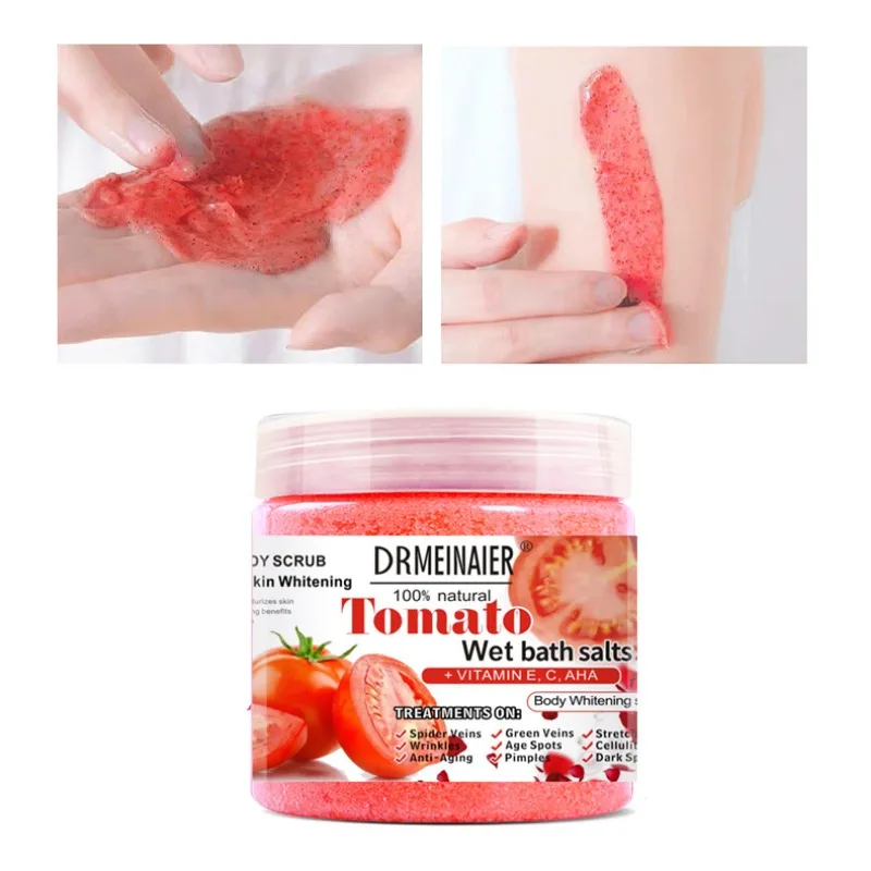 Tomato scrub bath salt fragrance bath salt exfoliate and remove chicken skin deep cleaning bath wet salt