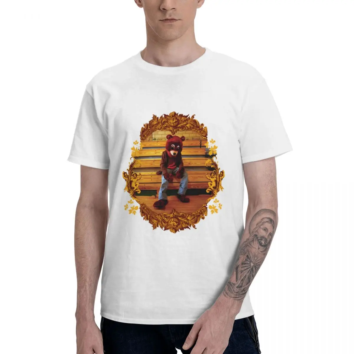 Fashion The College Dropout T-Shirt Pure Cotton Round Neck Men T Shirt Short Long Sleeve Oversized Casual Tees Hoodie