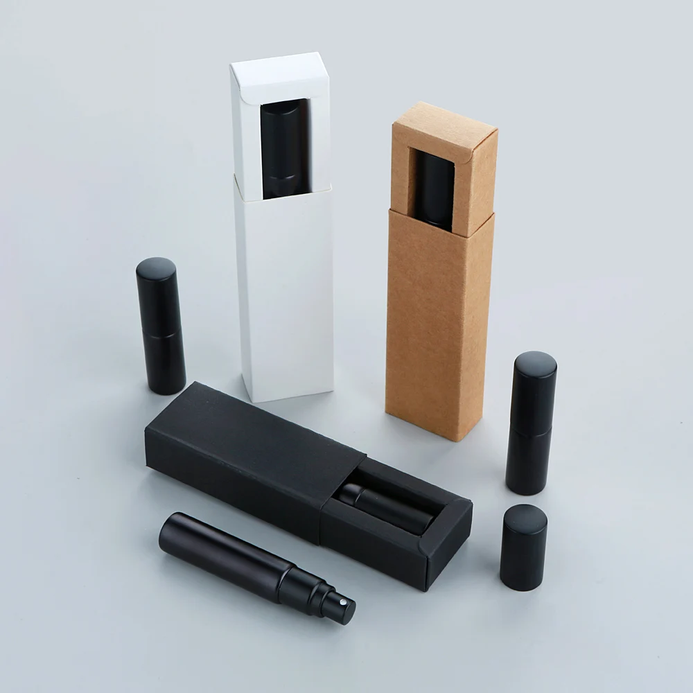 Mattschwarze Parfüm flasche mit Boutique-Verpackungs box, Muster flaschen, individuelles Logo extra, 5ml, 10ml, 30 Stück, 50 Stück – Detail 7