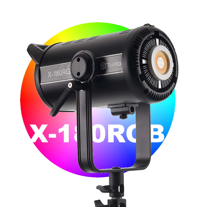 

Tolifo 180W X-180RGB COB Continuous RGB LED Video Light Photography Bicolor 2700K-6500K Studio Film Lighting CRI97 20 Effects