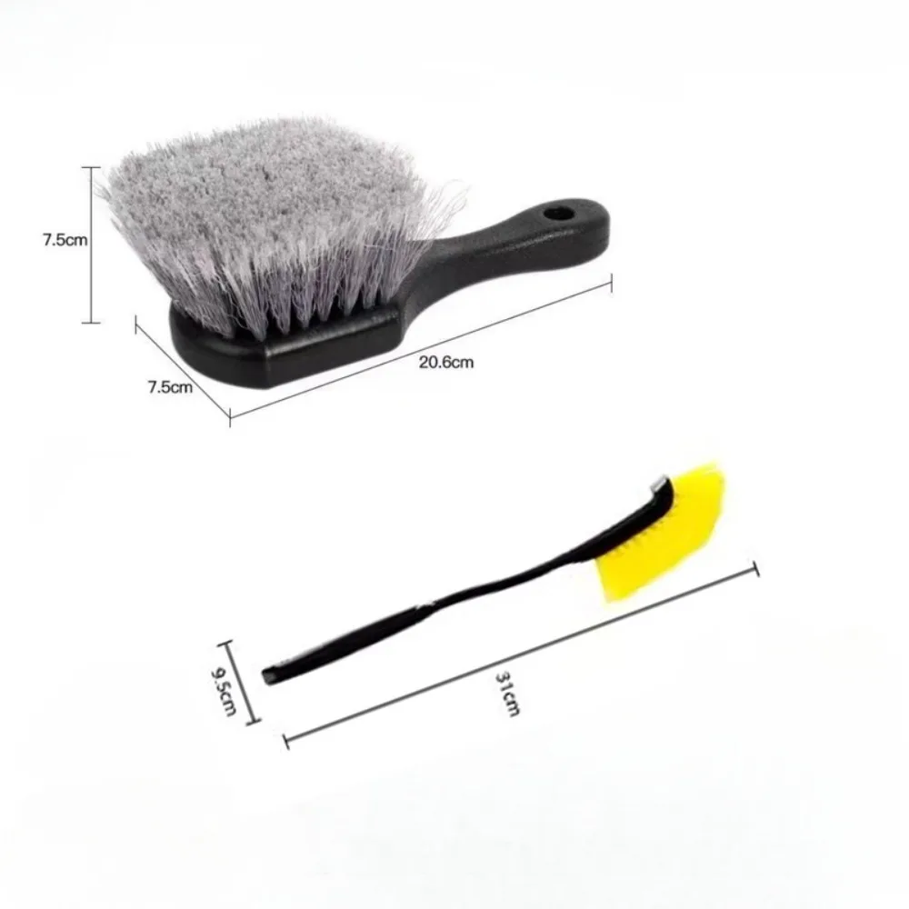 Wheel Rim Cleaning Brush Car Tire Detailing Brushes Multi Purpose Wet and Dry Wash Towel Kit Universal Wheel Cleaning Accessory