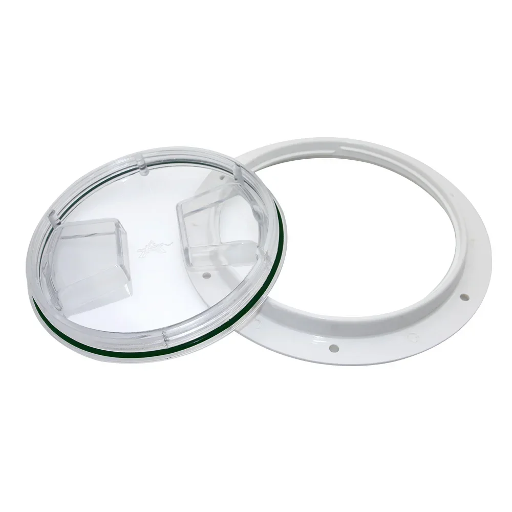 4 6 Inch Round Deck Plate Marine Access Boat Inspection Hatch Cover Plate Cut Out ABS Plastic Clear Boat Deck Hatch custom