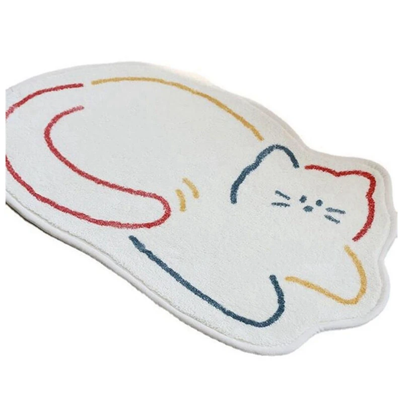 

Cute Cat's Carpet In The Bedroom, Furry Mat, Carpet In The Bedroom, For Nursery, Mat For Children Room Decor