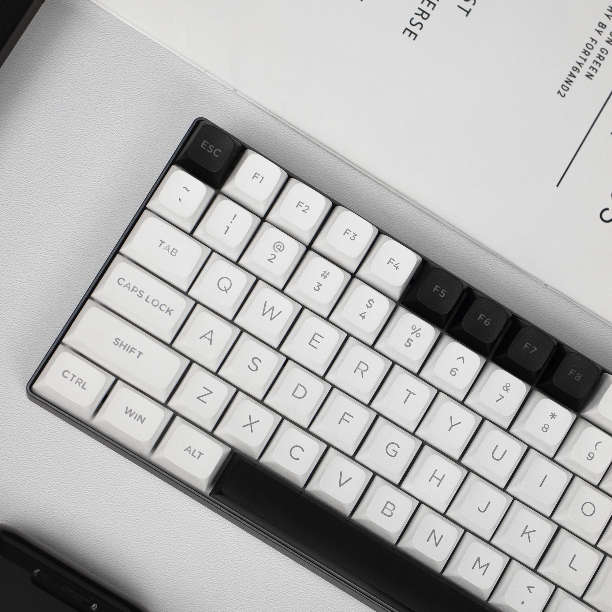 isa•*¨*•.¸♬︎ 189 Keys White Black ISA Profile Minimalist Keycaps Double Shot