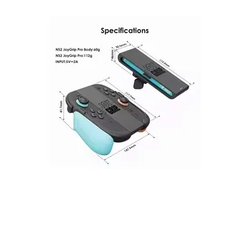 Savage Raven by Skull & Co. JoyGrip Pro Joy-Con Back-Button Charging Grip Holder Charger Handle Bracket for Nintendo Switch 2 - view 2