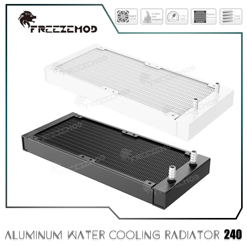 Aluminum Water Cooling Radiator 240 For Computer & Medical & Laser Printing, Connect 5-6MM/7-8MM Soft Pipe SR-LP22-240