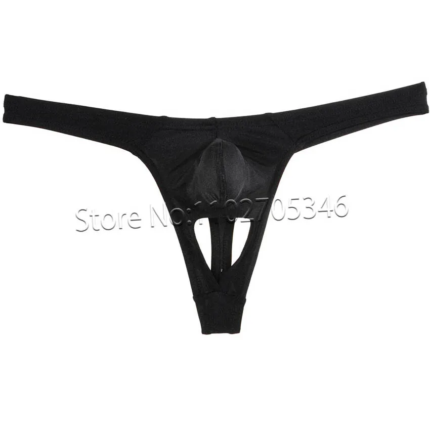 Homens Spandex Bolas Buraco Tanga, Elástico G-String, Tanga Bikini, T-Back Roupa Interior, Sexy