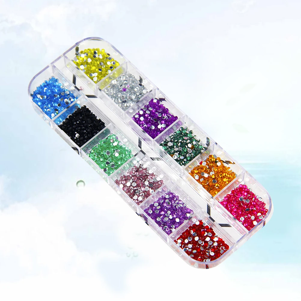 2000 قطعة ملصق لامع ملون 12 لونًا أنماط متنوعة الأشكال DIY ملحقات تزيين الأظافر لتزيين الأظافر