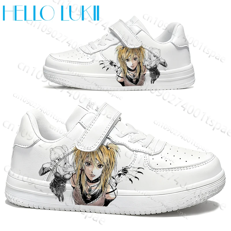 

DEATH NOTE Pattern Design Youth student Children Board shoes boys girls Slip-resistant durable White series shoes birthday gift