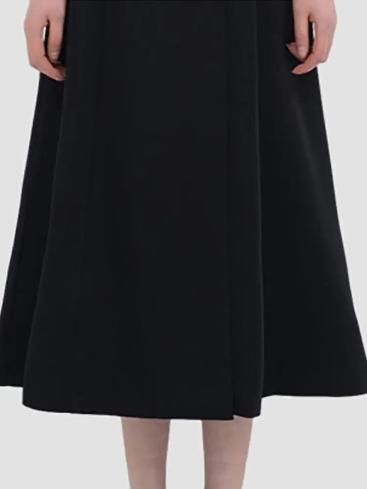 فستان بدلة بدون أكمام لتنحيف الخصر للخريف نمط جديد ملابس متعددة الطبقات تنورة داخلية طويلة تنورة سترة بطول الركبة 6037 #1