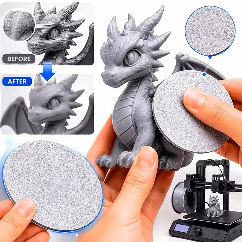 3D Printing Resin Polishing Disc PLA Layer Line Removal Tool 180 Grit for Model Fine Detailing Model Figure Seam Line Cleaning