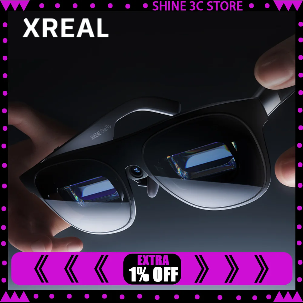 نظارات XREAL One Pro AR الذكية 700 Nits حتى 120 هرتز 57 FOV 3 DoF مدعومة للتوصيل مع iPhone Mac Switch PS5 لعبة سينما خاصة