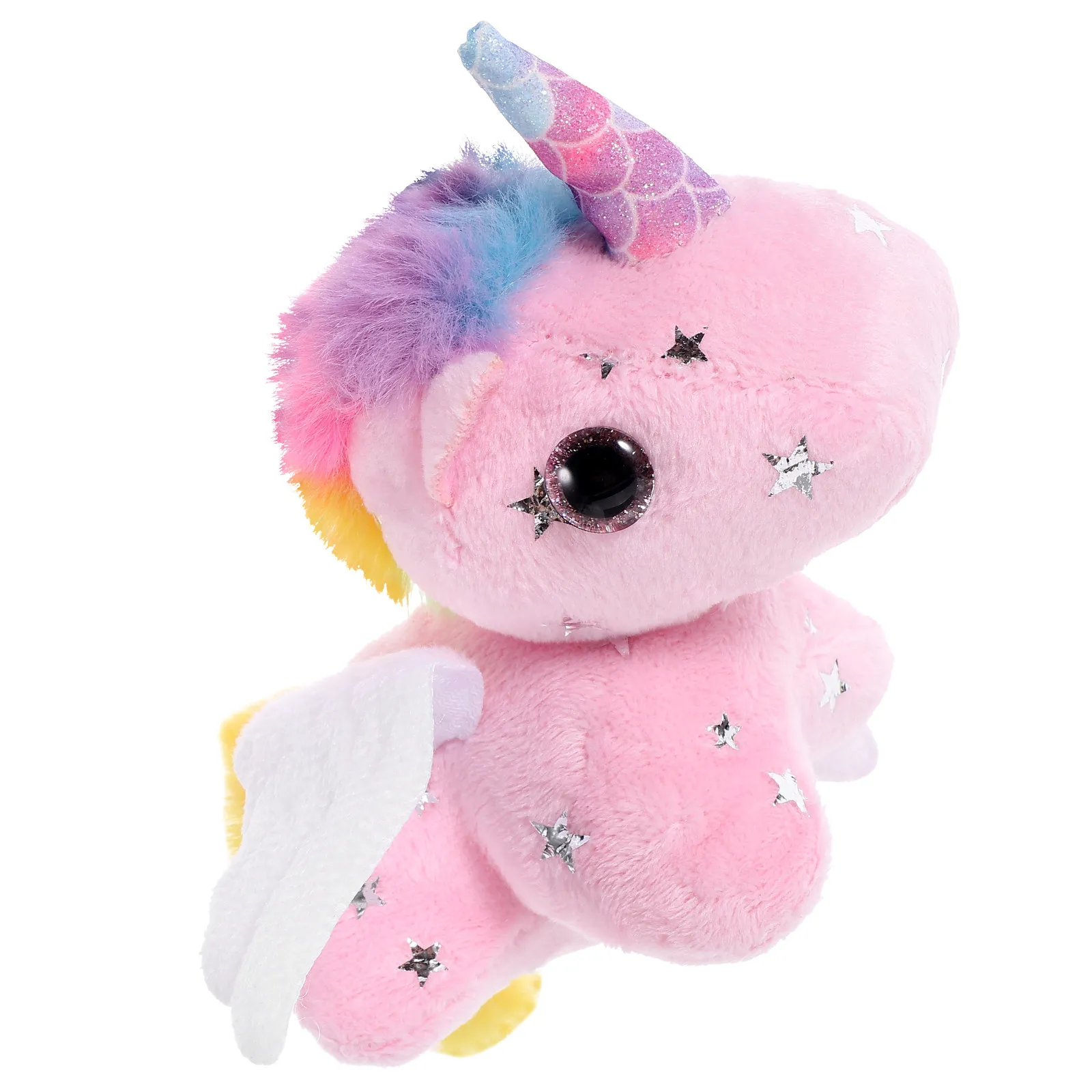 Tail Wagging Unicorn Keychain Bag Pendant Adorable Stuffed Animal Hanging Decoration for Birthday Wedding New Year