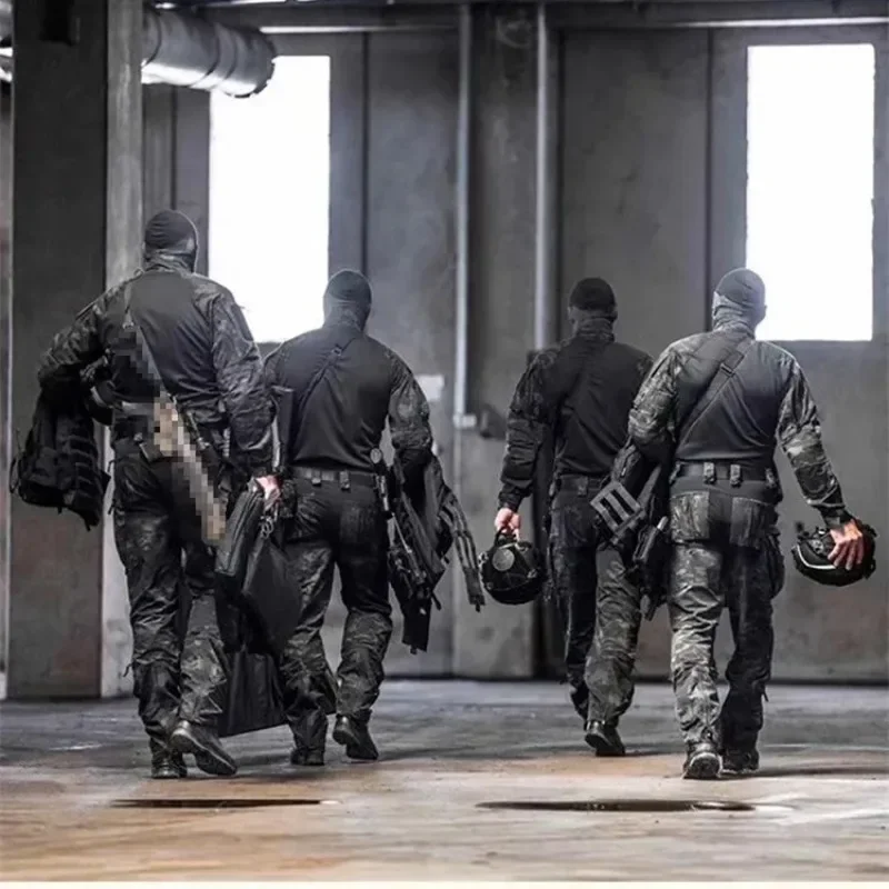 Taktisches Set für Herren Outdoor-Training Atmungsaktive Tarnuniform Kriegsspiele 2-teiliges Set Schnelltrocknende Wanderkleidung Verschleißfeste Sets – Detail 7