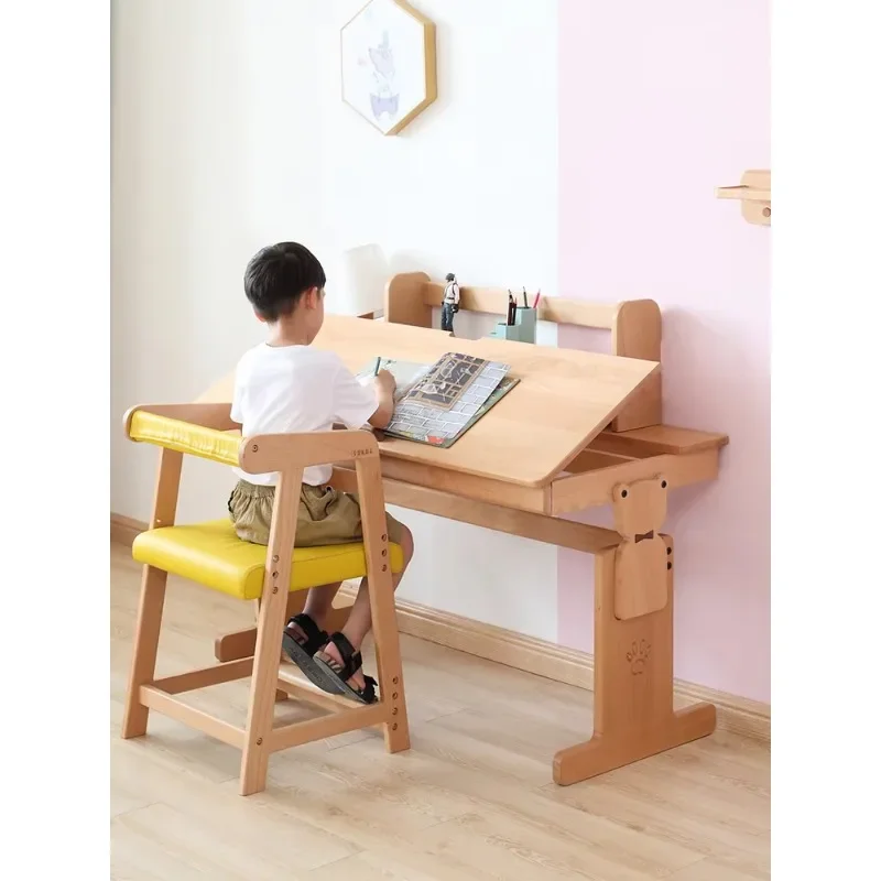 Children's study table Modern, height adjustable children's study table