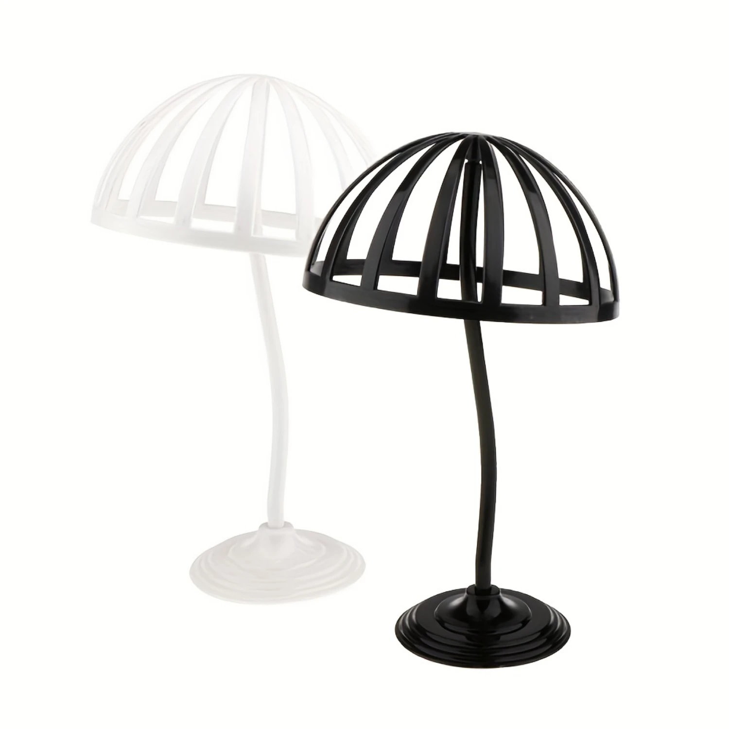 White Plastic Hat Display Rack, Free Standing Wig Rack for Boutiques. Decorative Display for Retail Stores. Room accossories