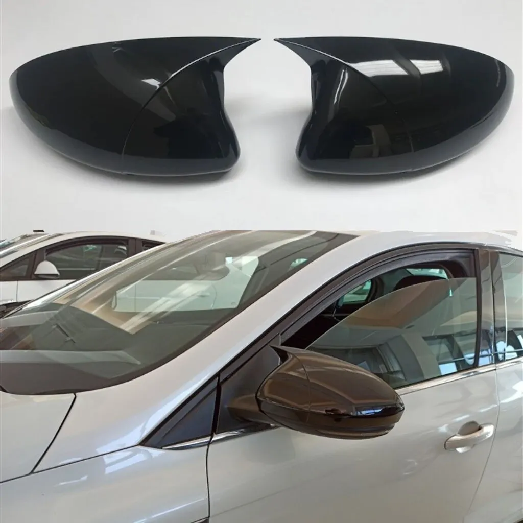 

For Renault Megane 4 MK4 2 PCs ABS plastic bat wing mirror covers rearview mirror case cover glossy black car accessories