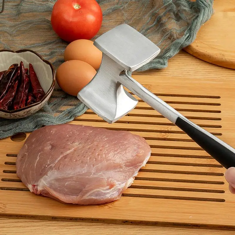 Meat Hammer Meat Tenderizer Tool Handheld Manual Aluminium Alloy Pounder for Beef Prepping Steak Mashing Nuts Shellfish Fish