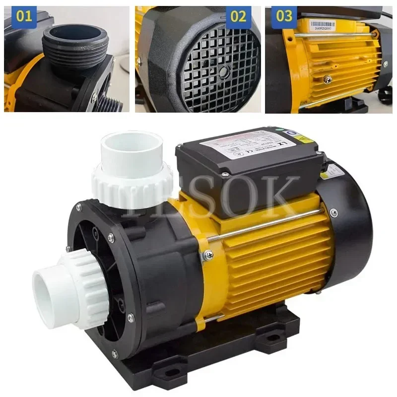 Water Pump/1.2HP/TDA Type Whirlpool Spa Hot Tub and Salt Sea Water Aquaculture 220V Anti-corrosion Seawater Filter Pump 370W