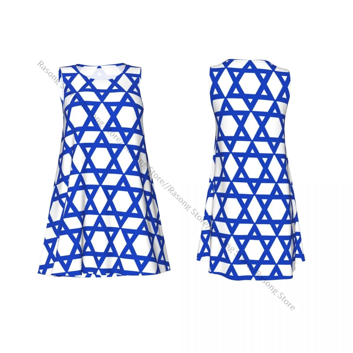 Abito da donna Star Israel Pattern Summer Casual T Shirt Beach Cover up Tank Dress