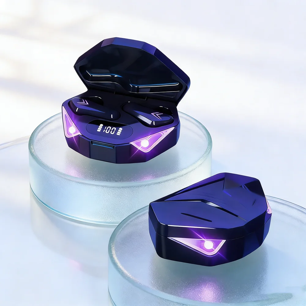 TWS Gaming Earbuds Wireless Bluetooth Earphones With Mic Bass Audio Sound Positioning 9D Stereo Music HiFi Headset For phones