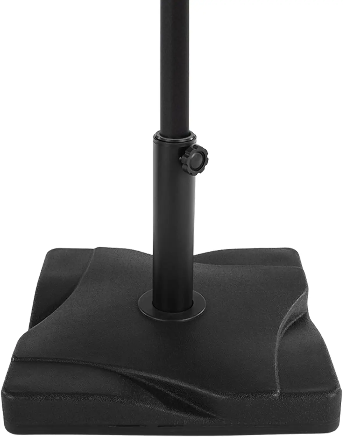 

Основание для садового зонта - сверхпрочное, из полиэтилена и цемента, вес 20 кг, для уличного использования, высота стойки 9,8 футов, подходит для зонтов с диаметром 1,5-1,5 м.