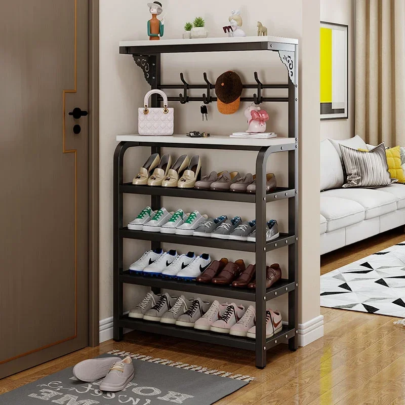 

Multi-layer shoe rack simple door home 2022 explosion new iron net red shoe rack multi-functional storage shoe cabinet