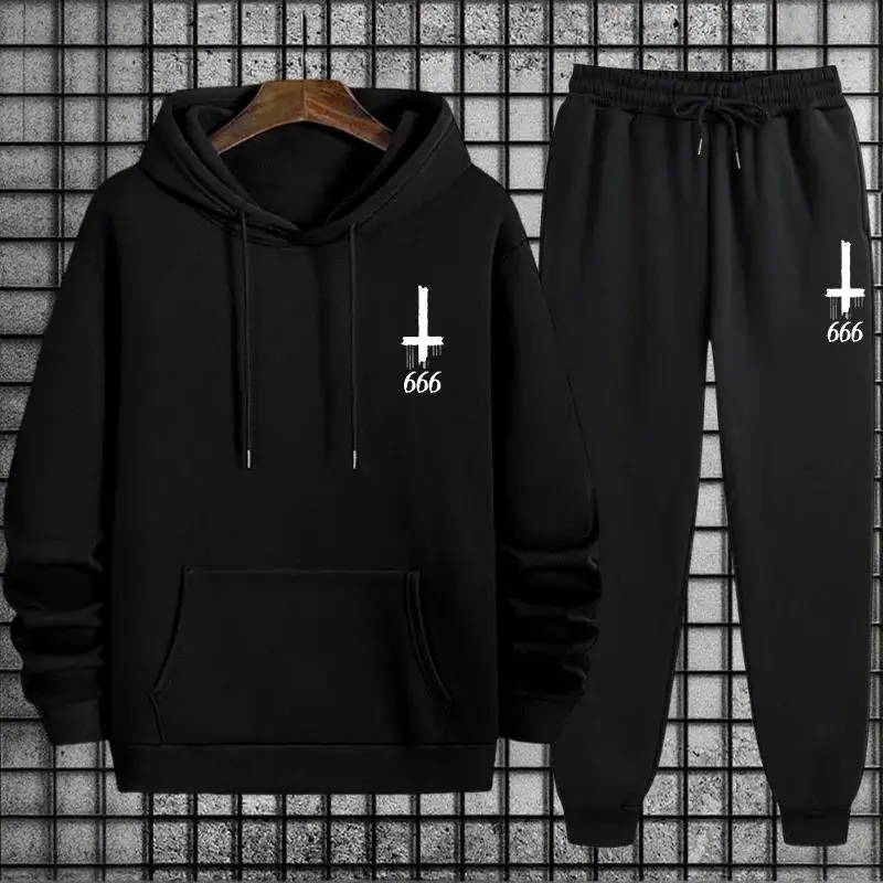 2025 جديد وصول ملابس رياضية رجالية مقنعين البلوز و بنطال رياضي خريف شتاء يوميا ملابس رياضية غير رسمية بدلة عدو موضة الزي