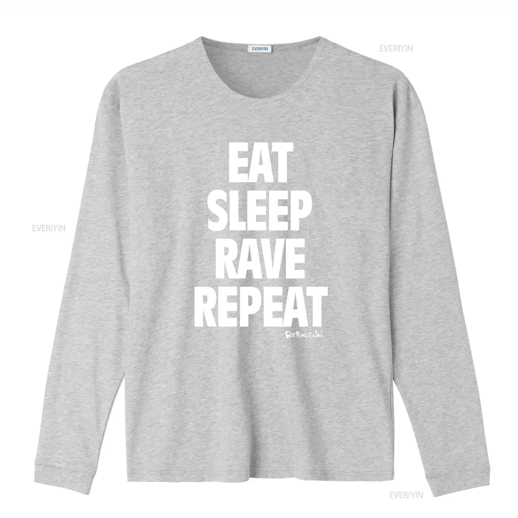 Fatboy Slim Eat Sleep Rave Repeat T Shirt for Men S 3X vintage Washed streetwear Versatile homme Unisex fashion Stretched view 4