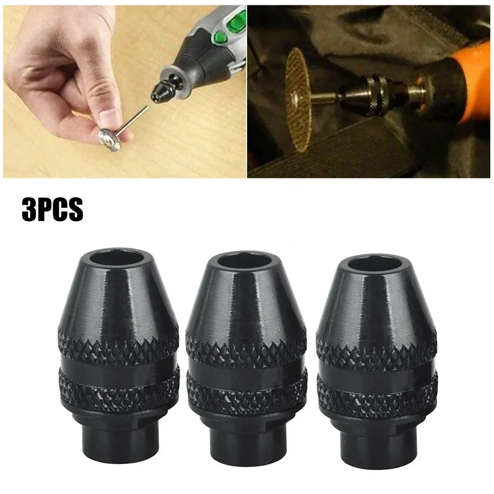 3pcs/set 0.3-3.4mm Multi Chuck Keyless Quick Change Three-Jaw Drill Chuck M7 M8x0.75 For Rotary Tools