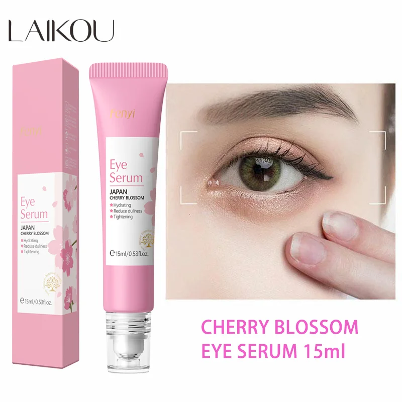 LAIKOU Sakura Anti-Wrinkle Eye Cream Fade Fine Lines Anti Dark Circles Eyes Serum Remove Eye Bags Puffiness Anti-Aging Firming