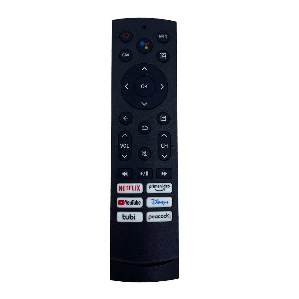 ERF3A90 Remote Control for Hisense U8G Smart TV Includes Netflix, Prime Video, YouTube, Disney+, Tubi and Peacock Shortcut