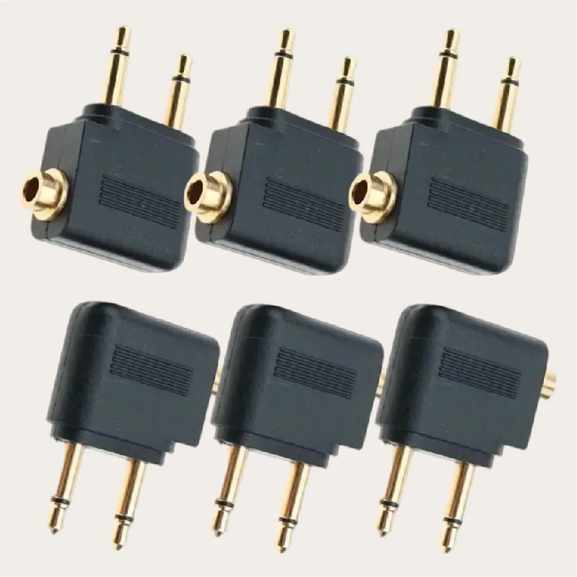 Airplane Audio Splitter 3.5MM Dual Mono To Stereo Adapter for Airline Headphone Jacks