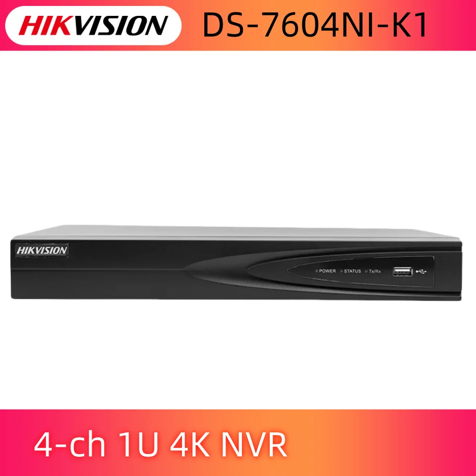 

In stock Free shipping Original Hik DS-7604NI-K1 4ch 4K NVR 1 sata network video recorder