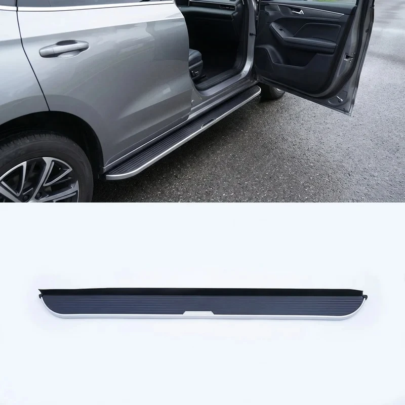 High Quality Luxury Aluminum Side Step Running Boards, No Drilling, 300kg Load Capacity Car Modification Accessories