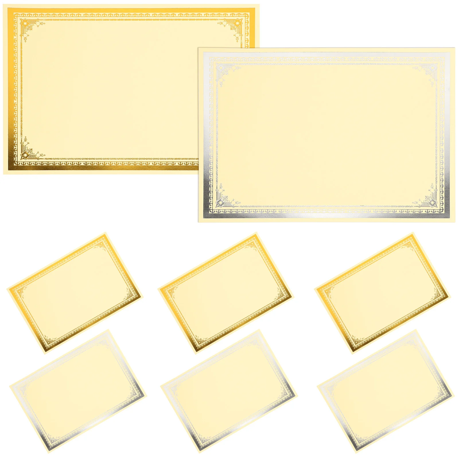 8 أوراق مقاس A4 من رقائق الفضة وشهادة الشرف وطباعة دبلوم، جائزة فارغة للطلاب، جودة عالية، صديقة للتخزين #4