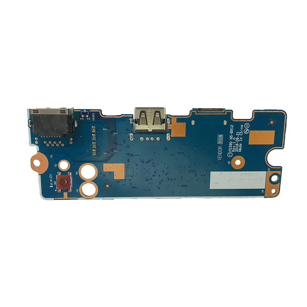 Per Lenovo ThinkPad E590 E595 Laptop USB RJ45 LAN scheda di rete pulsante di alimentazione interruttore della scheda accessori per la riparazione NS-B912