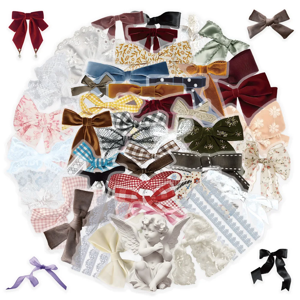 

10/50PCS Cartoon Bow Stickers Transparent Graffiti Waterproof Stickers Toy Gifts Creative DIY Water Cup Stationery Box Scrapbook