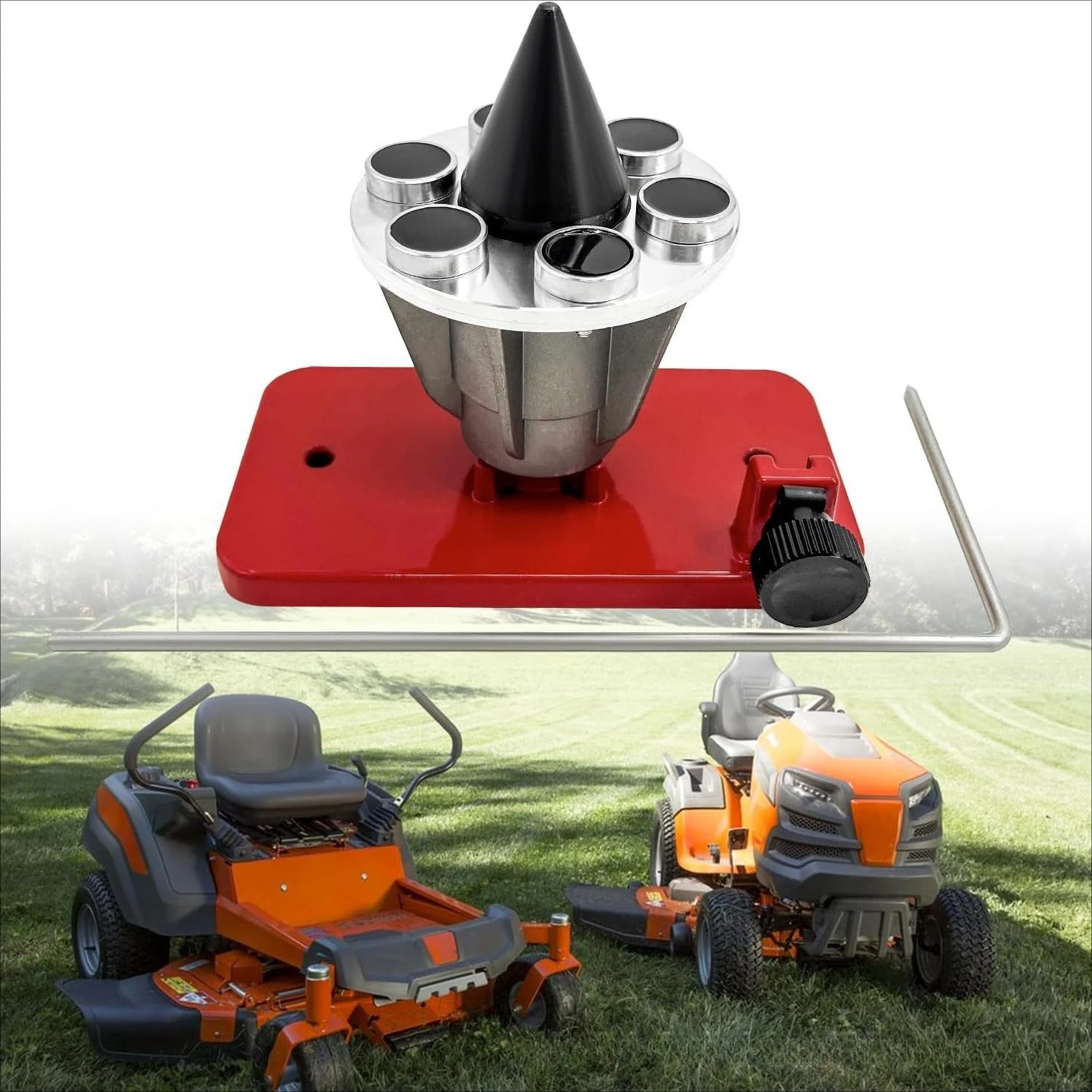 2026 Magnetic Wall Mount Blade Balancer, Lawn Mower Blade Balance Tool for Most Garden Mower Blades Maintenance