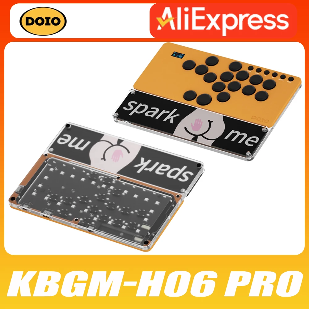 DOIO KBGM-H06 PRO HITBOX игровая клавиатура алюминиевый сплав портативный А4 аркадный джойстик PS4 PS5 переключатель Steam SF KOF Tekken ПК подарки