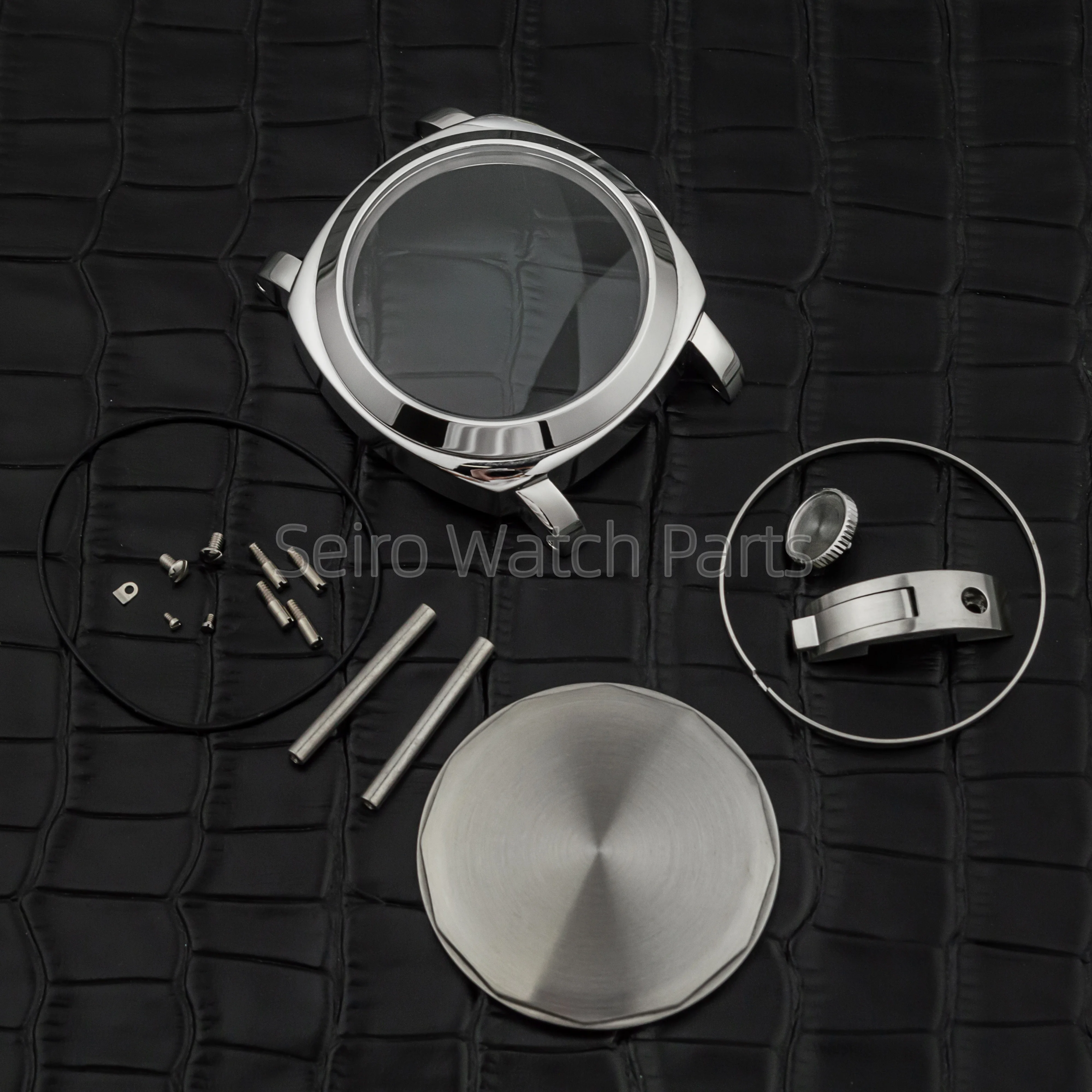 for PAM 5218 Vintage Retro Watch Case Sapphire Glass Stainless Steel Waterproof fit CG 6497/6498/ST3600 Movement Mod Watch Parts