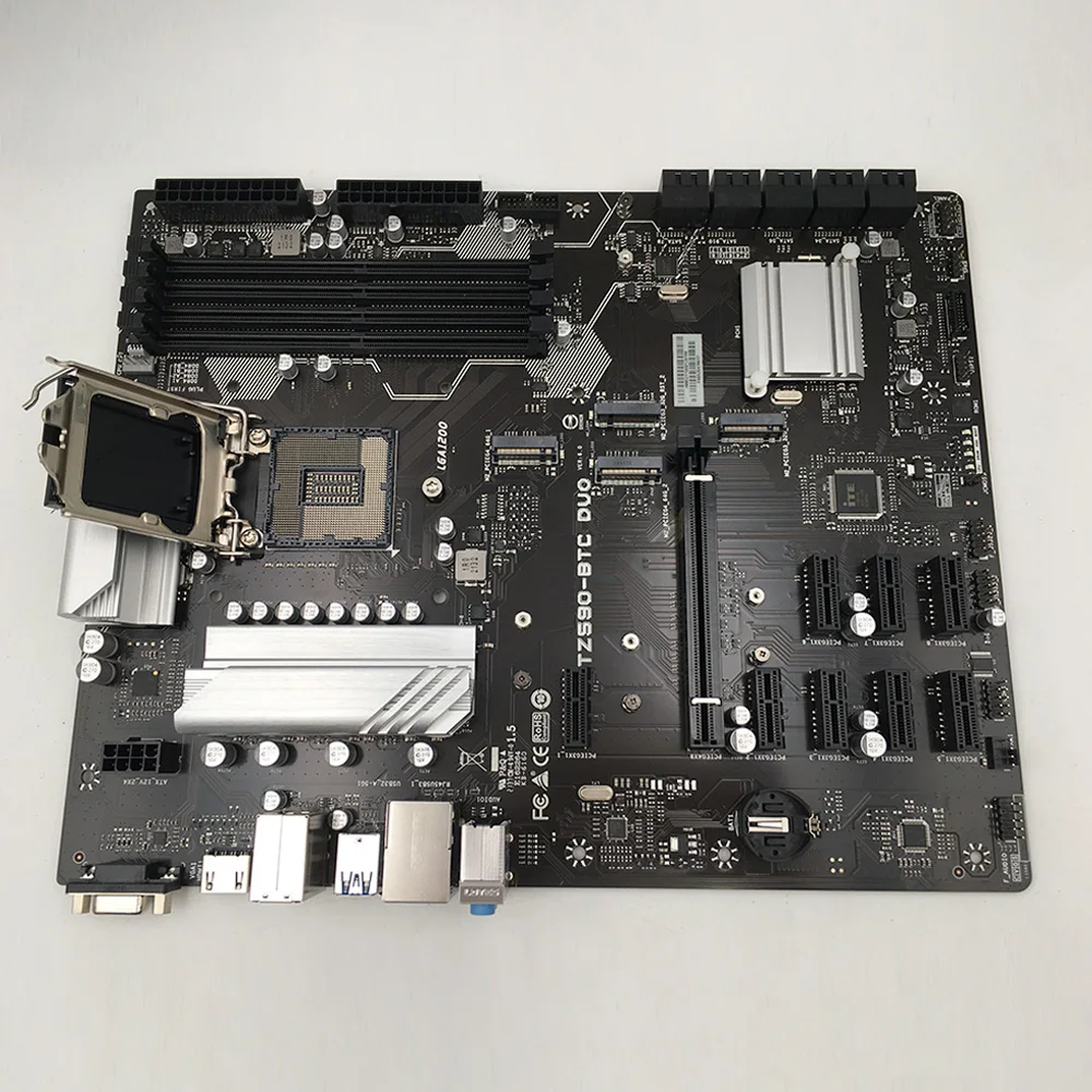 اللوحة الأم TZ590-BTC DUO 6Gb/s تدعم معالج الجيل 10th/11th لـ Biostar LGA1200 DDR4 PCIe 3.0 USB 3.2 M.2 SATA3