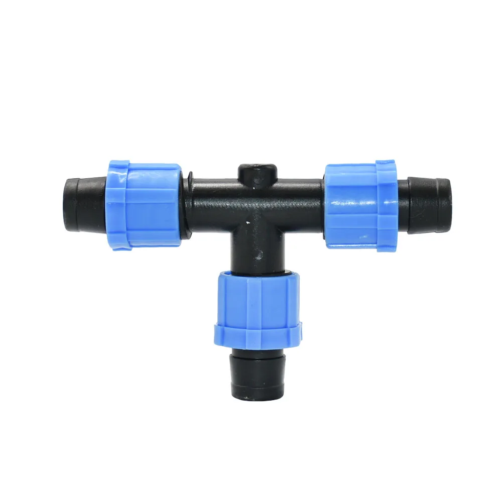 16mm Drip Tape Hose Connectors Tap Straight Tee Elbow End Plug Greenhouse Farm Garden Water Connector Drip Irrigation System