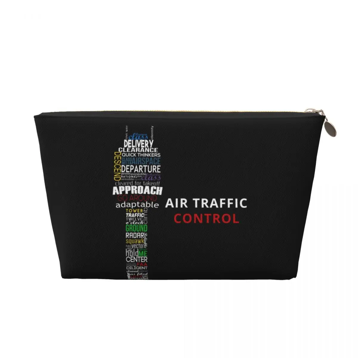 Custom Travel Air Traffic Controller Toiletry Bag Portable Pilot Air Fighter Makeup Cosmetic Beauty Storage Dopp Kit Box