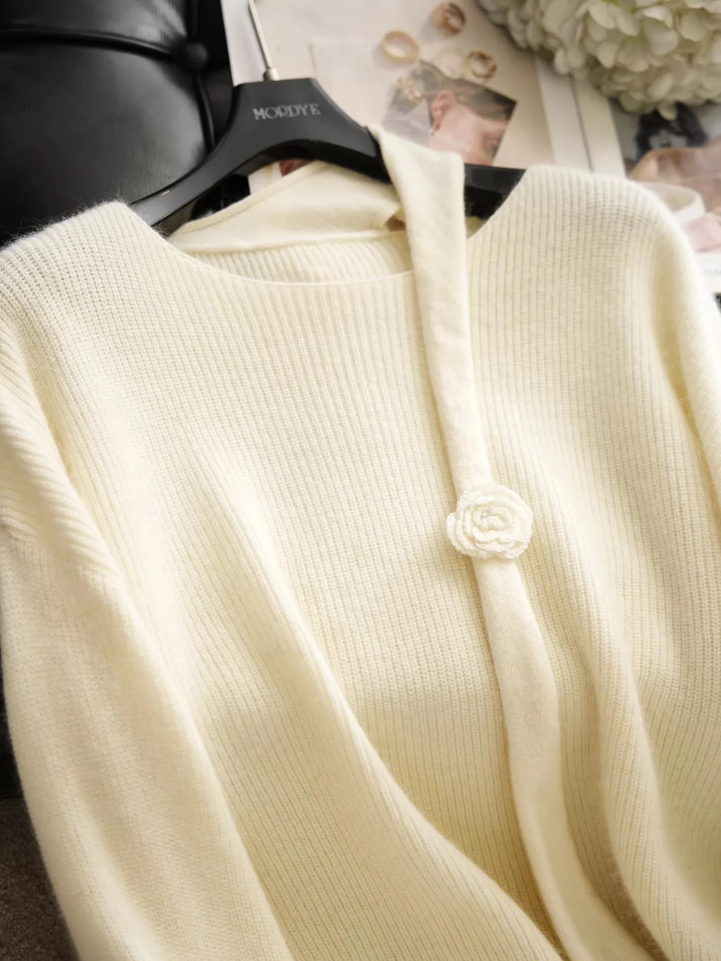 

Women's Woolen Knitted Choker Ne Sweater Clavicle Soft Warm Long Sve round Ne Pure Color Commute Sle
